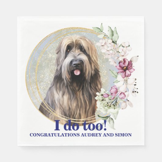 Briard Wedding Ik doe ook servetten met honden Fot (Voorkant)