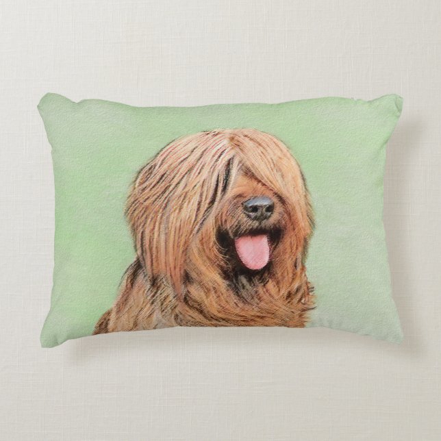 Briardschildering - Kute Original Dog Art Accent Kussen (Voorkant)