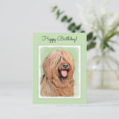 Briardschildering - Kute Original Dog Art Briefkaart (Staand voorkant)