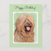 Briardschildering - Kute Original Dog Art Briefkaart (Voorkant)