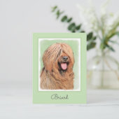 Briardschildering - Kute Original Dog Art Briefkaart (Staand voorkant)