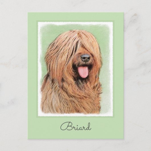 Briardschildering - Kute Original Dog Art Briefkaart (Voorkant)