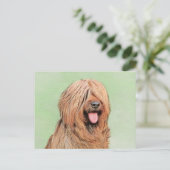 Briardschildering - Kute Original Dog Art Briefkaart (Staand voorkant)