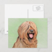 Briardschildering - Kute Original Dog Art Briefkaart (Voorkant / Achterkant)