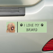 Briardschildering - Kute Original Dog Art Bumpersticker (Op auto)