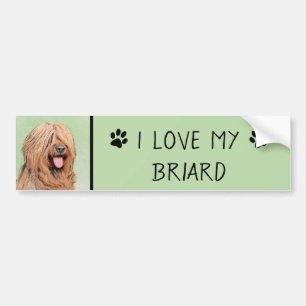 Briardschildering - Kute Original Dog Art Bumpersticker