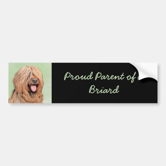 Briardschildering - Kute Original Dog Art Bumpersticker (Voorkant)