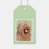 Briardschildering - Kute Original Dog Art Cadeaulabel (Achterkant)