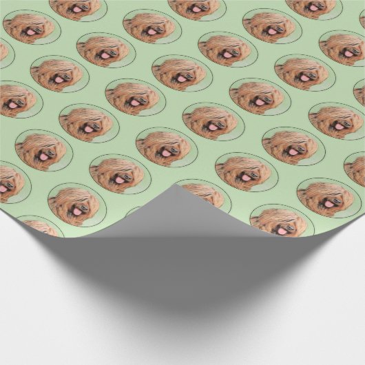 Briardschildering - Kute Original Dog Art Cadeaupapier (Hoek)