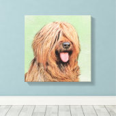 Briardschildering - Kute Original Dog Art Canvas Afdruk (Insitu (Houten vloer))
