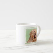 Briardschildering - Kute Original Dog Art Espresso Kop (Voorkant rechts)