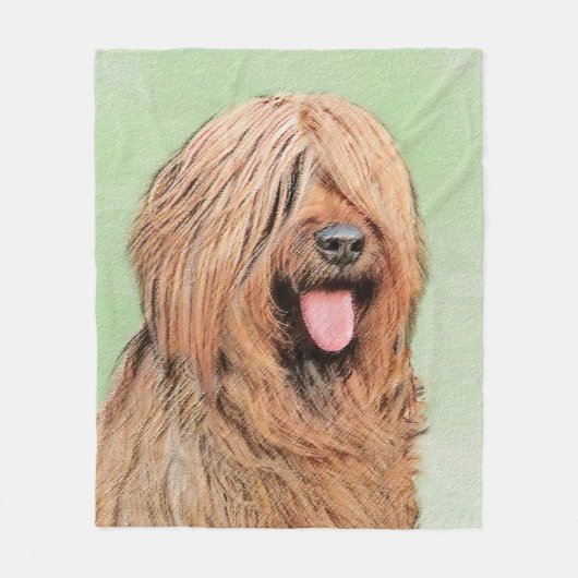 Briardschildering - Kute Original Dog Art Fleece Deken (Voorkant)