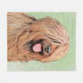 Briardschildering - Kute Original Dog Art Fleece Deken (Voorkant (Horizontaal))