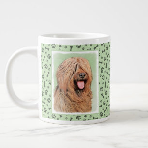 Briardschildering - Kute Original Dog Art Grote Koffiekop