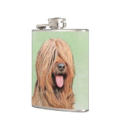 Briardschildering - Kute Original Dog Art Heupfles (Links)