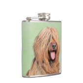 Briardschildering - Kute Original Dog Art Heupfles (Rechts)