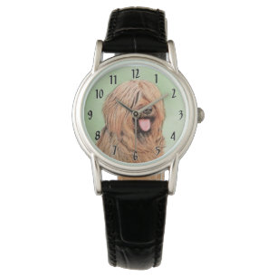 Briardschildering - Kute Original Dog Art Horloge