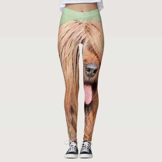 Briardschildering - Kute Original Dog Art Leggings (Voorkant)