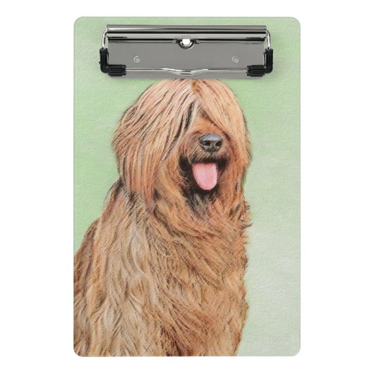 Briardschildering - Kute Original Dog Art Mini Klembord (Voorkant)