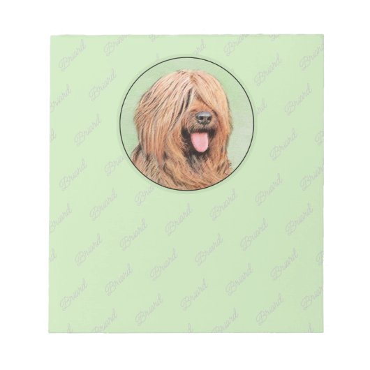 Briardschildering - Kute Original Dog Art Notitieblok (Voorkant)