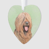 Briardschildering - Kute Original Dog Art Ornament (voorkant)