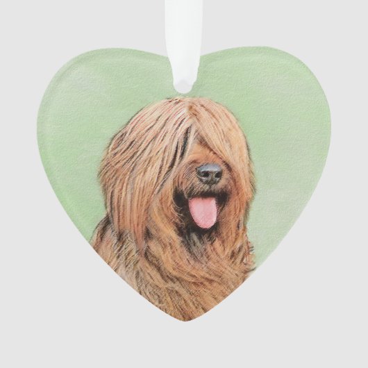 Briardschildering - Kute Original Dog Art Ornament (voorkant)