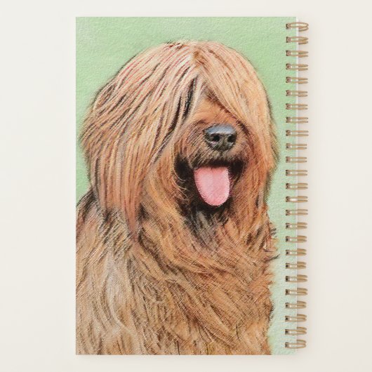 Briardschildering - Kute Original Dog Art Planner (Achterkant)