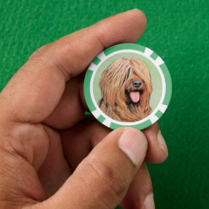 Briardschildering - Kute Original Dog Art Poker Chips