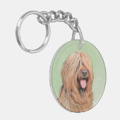 Briardschildering - Kute Original Dog Art Sleutelhanger (Voorkant Links)