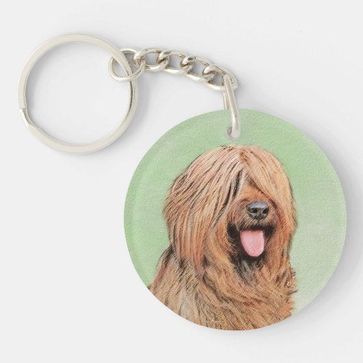 Briardschildering - Kute Original Dog Art Sleutelhanger (Voorkant)