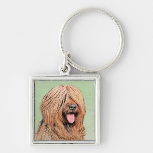 Briardschildering - Kute Original Dog Art Sleutelhanger (Voorkant)