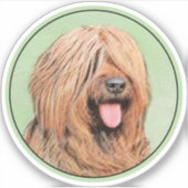 Briardschildering - Kute Original Dog Art Sticker (Voorkant)