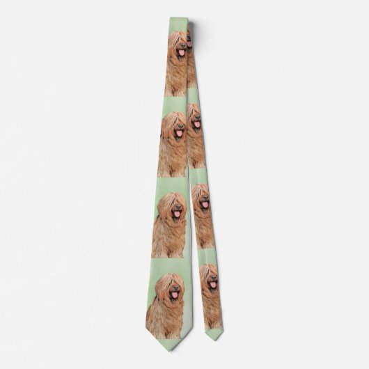 Briardschildering - Kute Original Dog Art Stropdas (Voorkant)