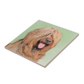 Briardschildering - Kute Original Dog Art Tegeltje (Zijkant)