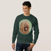 Briardschildering - Kute Original Dog Art Trui (Voorkant volledig)