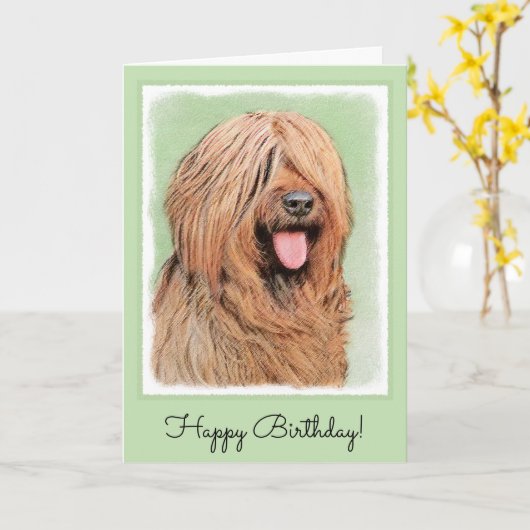 Briardschildering - Oorspronkelijke kledingkunst b Kaart (Gele Bloem)