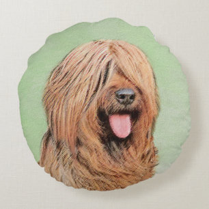 Briardschildering - Oorspronkelijke kledingkunst b Rond Kussen