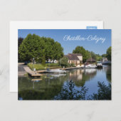 Briare Canal, Chatillon-Coligny, Frankrijk Feestdagenkaart (Voorkant / Achterkant)