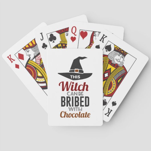Bribe Witch met chocolade Snoep Trick or treat Ha Speelkaarten (Achterkant)