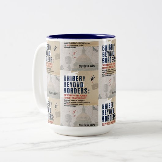 Bribery Beyond Borders Mug Tweekleurige Koffiemok (Voorkant links)
