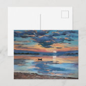 Bribie Island Queensland in moonrise Aankondigingskaart (Voorkant / Achterkant)