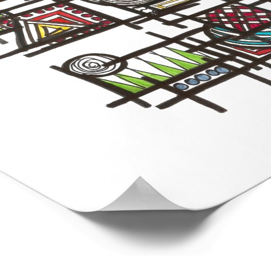 Bric A Brac-Stylish Modern Geometric Art Poster (Hoek)