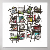 Bric A Brac-Stylish Modern Geometric Art Poster (Voorkant)
