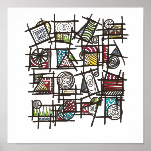 Bric A Brac-Stylish Modern Geometric Art Poster (Voorkant)