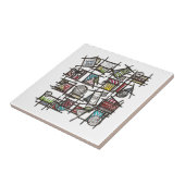 Bric A Brac-Stylish Modern Geometric Art Tegeltje (Zijkant)