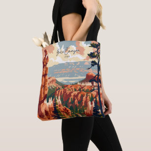 Brice Canyon Utah kunst reisillustratie Tote Bag