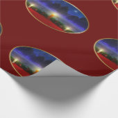 Brichtere kerstcadeaupapier met kerstcadeautjes cadeaupapier (Hoek)