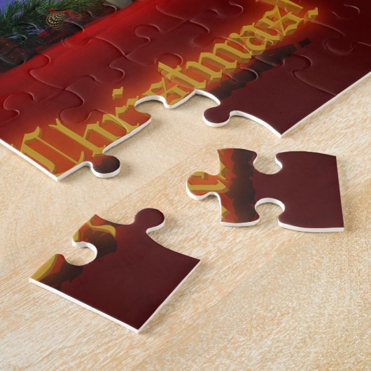 Brichtere kerstpuzzel legpuzzel (Zijkant)