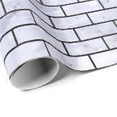 BRICK1 BLACK MARBLE & WHITE MARBLE (R) CADEAUPAPIER (Rol Hoek)