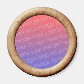 Brick (3d effect lijst grens) Sjabloon Magneet (Voorkant)